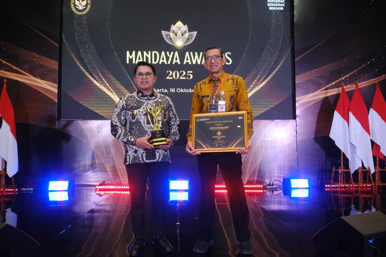 Kota Magelang Raih Penghargaan Mandaya Awards 2025 Kategori Kota